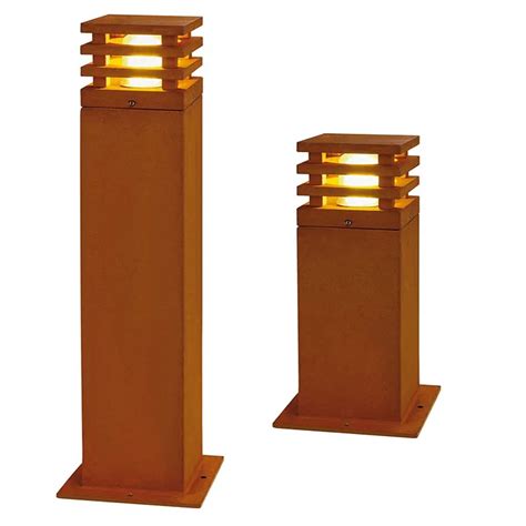 garden lights,corten steel lights,corten lighting bollards, 